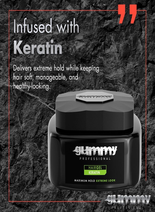 Gummy Professional Hair Gel Extreme Hold – Keratin-Infused Styling Gel for Women & Men – Long-Lasting Control, Shine & Strength – Ideal for Slick Back, Defined Curls & Wet Look Hairstyles – 500 ml - Image 5